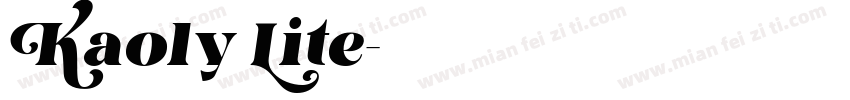 Kaoly Lite字体转换